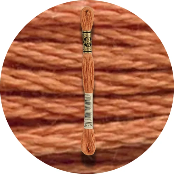 DMC Mouliné Spécial 25 Broderigarn, Ensfarvet, Røde/Gule/Orange nuancer